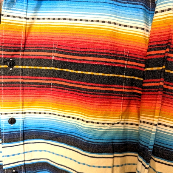 American Rag Men's Frequency Striped Shirt White Size Medium - Picture 6 of 7